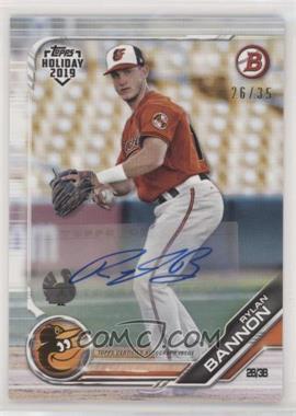 2019 Topps Holiday Bowman - [Base] - Turkey Prospects Autographs #TH-RB - Rylan Bannon /35