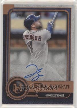 2019 Topps Museum Collection - Archival Autographs - Copper #AA-GSP - George Springer /50