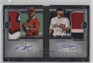 2019 Topps Museum Collection - Momentous Material Dual Jumbo Patch Autograph Booklets #MDJA-PS - Chris Sale, Dustin Pedroia /5