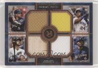 Ryan Braun, Jesus Aguilar, Lorenzo Cain, Travis Shaw #/75