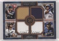 Ryan Braun, Jesus Aguilar, Lorenzo Cain, Travis Shaw #/75