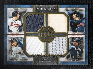 2019 Topps Museum Collection - Primary Pieces Four Player Quad Relics - Gold #FPR-FDSA - Freddie Freeman, Josh Donaldson, Dansby Swanson, Ozzie Albies /25