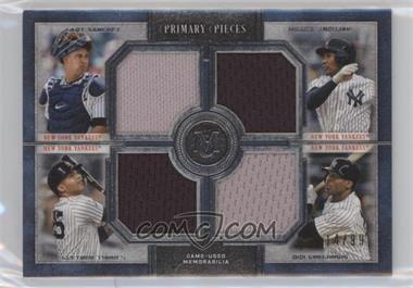 2019 Topps Museum Collection - Primary Pieces Four Player Quad Relics #FPR-SATG - Gary Sanchez, Gleyber Torres, Miguel Andujar, Didi Gregorius /99