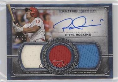 2019 Topps Museum Collection - Single Player Signature Swatches Triple Relics #SSTA-RH - Rhys Hoskins /99