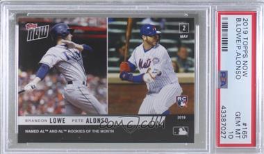 2019 Topps Now - [Base] #165 - Brandon Lowe, Pete Alonso /743 [PSA 10 GEM MT]