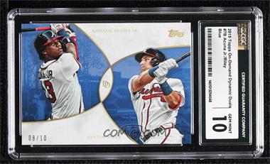 2019 Topps On Demand Dynamic Duals - [Base] - Blue #7B - Ronald Acuna Jr., Austin Riley /10 [CGC 10 Gem Mint]