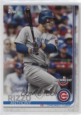 2019 Topps Opening Day - [Base] #86.1 - Anthony Rizzo (Vertical, Bat in Hand)