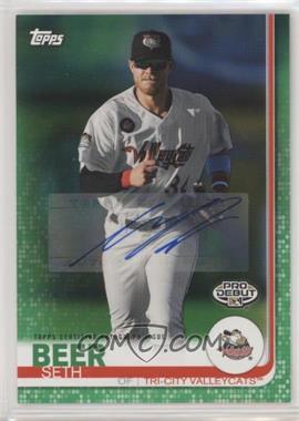 2019 Topps Pro Debut - [Base] - Green Autographs #117 - Seth Beer /99