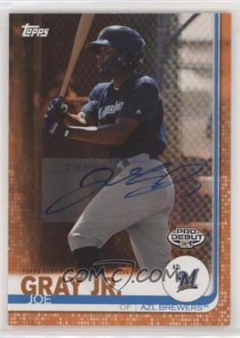 2019 Topps Pro Debut - [Base] - Orange Autographs #140 - Joe Gray Jr. /25