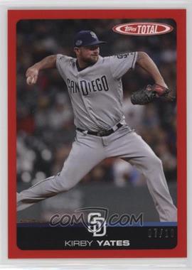 2019 Topps Total - [Base] - Red #342A - Kirby Yates /10