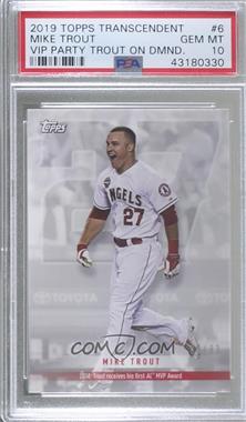 2019 Topps Transcendent Party - On Demand Mike Trout Retrospective #6 - Mike Trout /83 [PSA 10 GEM MT]