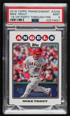 2019 Topps Transcendent Party - Through The Years - Mike Trout #MT-2008 - Mike Trout /83 [PSA 9 MINT]