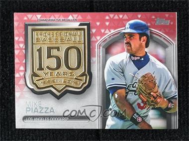 2019 Topps Update Series - 150th Anniversary Manufactured Medallion - Red #AMM-MP - Mike Piazza /25