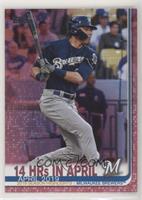 Checklist - 14 HRs in April (Christian Yelich) #/50