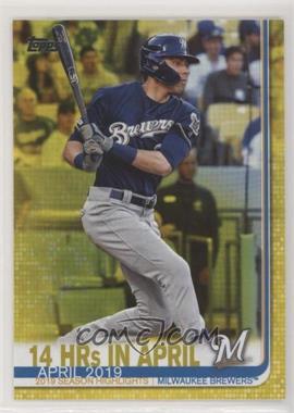 2019 Topps Update Series - [Base] - Walgreens Yellow #US216 - Checklist - 14 HRs in April (Christian Yelich)