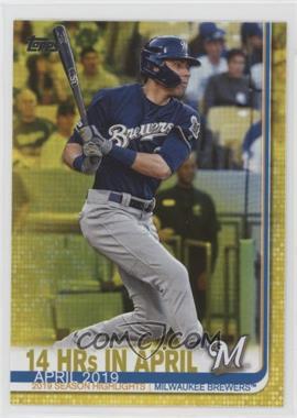 2019 Topps Update Series - [Base] - Walgreens Yellow #US216 - Checklist - 14 HRs in April (Christian Yelich)