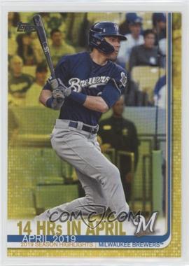 2019 Topps Update Series - [Base] - Walgreens Yellow #US216 - Checklist - 14 HRs in April (Christian Yelich)