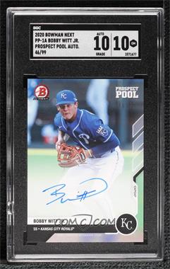 2020-21 Bowman Next Topps Now Prospect Pool - [Base] - Autographs #PP-1A - Bobby Witt Jr. /99 [SGC 10 GEM]