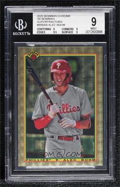 2020 Bowman - 1990 Bowman - Superfractor #90B-AB - Alec Bohm /1 [BGS 9 MINT]