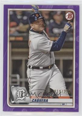 2020 Bowman - [Base] - Purple #93 - Miguel Cabrera /250 [EX to NM]