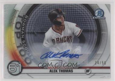 2020 Bowman - Bowman Scouts Top 100 Chrome - Autographs #BTP-61 - Alek Thomas /50