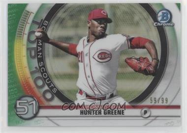 2020 Bowman - Bowman Scouts Top 100 Chrome - Green Refractor #BTP-51 - Hunter Greene /99