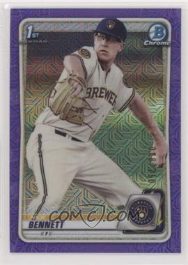 2020 Bowman - Chrome Prospects - Mega Box Purple Mojo Refractor #BCP-140 - Nick Bennett /250