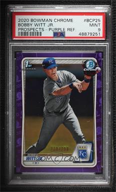 2020 Bowman - Chrome Prospects - Purple Refractor #BCP-25 - Bobby Witt Jr. /250 [PSA 9 MINT]