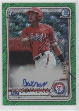 2020 Bowman - Chrome Prospects Autographs - Green Shimmer Refractor #CPA-BL - Bayron Lora /99