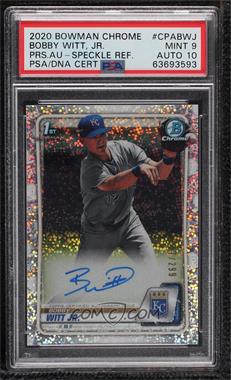 2020 Bowman - Chrome Prospects Autographs - Speckle Refractor #CPA-BWJ - Bobby Witt Jr. /299 [PSA 9 MINT]