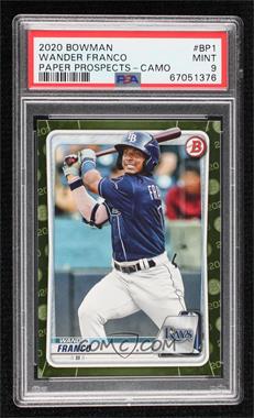 2020 Bowman - Prospects - Camo #BP-1 - Wander Franco [PSA 9 MINT]