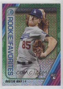 2020 Bowman - Rookie of the Year Favorites Chrome - Mega Box Green Mojo Refractor #ROYF-DM - Dustin May /99