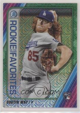 2020 Bowman - Rookie of the Year Favorites Chrome - Mega Box Green Mojo Refractor #ROYF-DM - Dustin May /99