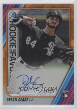 2020 Bowman - Rookie of the Year Favorites Chrome Autographs - Orange Refractor #ROYFA-DC - Dylan Cease /25