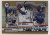 Sam Huff, Leody Taveras, Andy Ibanez #/50