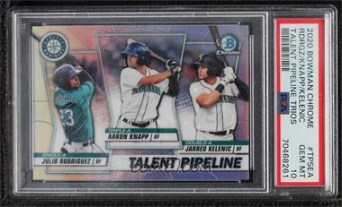 2020 Bowman - Talent Pipeline Trios Chrome #TP-SEA - Jarred Kelenic, Julio Rodriguez, Aaron Knapp [PSA 10 GEM MT]