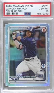 2020 Bowman 1st Edition - [Base] - Sky Blue Foil #BFE-1 - Wander Franco [PSA 10 GEM MT]