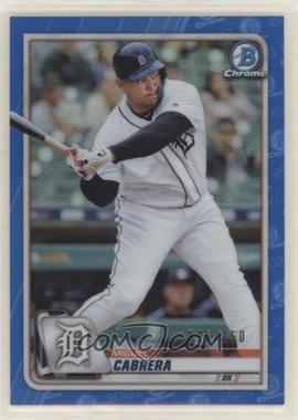 2020 Bowman Chrome - [Base] - Blue Refractor #86 - Miguel Cabrera /150