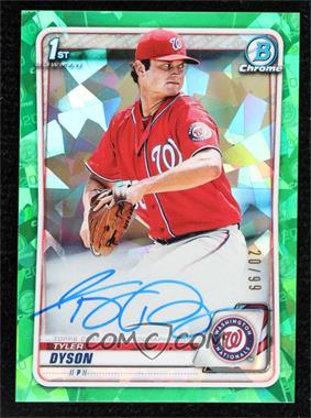 2020 Bowman Chrome - Prospect Autographs - Green Atomic Refractor #CPA-TDY - Tyler Dyson /99