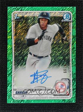 2020 Bowman Chrome - Prospect Autographs - Green Shimmer Refractor #CPA-AG - Anthony Garcia /99