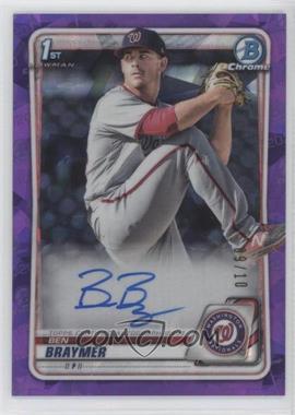 2020 Bowman Chrome Sapphire Edition - Prospect Autographs - Purple #BSPA-BB - Ben Braymer /10