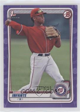 2020 Bowman Draft - [Base] - Purple Border #BD-48 - Sammy Infante /250