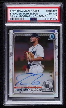 2020 Bowman Draft - Chrome - Autographs #BDC-121.2 - Image Variation - Spencer Torkelson /99 [PSA 10 GEM MT]