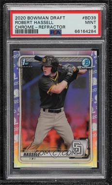 2020 Bowman Draft - Chrome - Refractor #BD-39 - Robert Hassell [PSA 9 MINT]