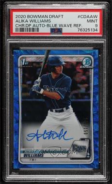 2020 Bowman Draft - Chrome Draft Picks Autographs - Blue Wave Refractor #CDA-AW - Alika Williams /150 [PSA 9 MINT]