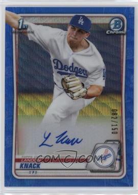 2020 Bowman Draft - Chrome Draft Picks Autographs - Blue Wave Refractor #CDA-LK - Landon Knack /150