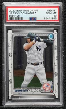 2020 Bowman Draft - Chrome #BD-151.1 - Base - Jasson Dominguez (Batting) [PSA 10 GEM MT]