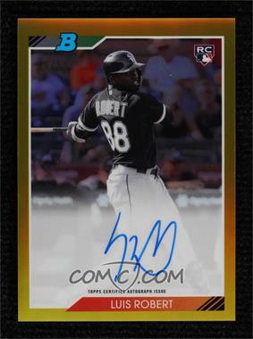 2020 Bowman Heritage - Chrome Rookies Autographs - Gold Refractor #92RA-LR - Luis Robert /50