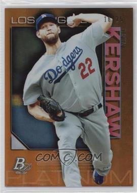 2020 Bowman Platinum - Wal-Mart [Base] - Orange #25 - Clayton Kershaw /25