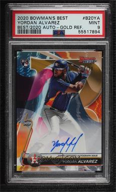 2020 Bowman's Best - Best of 2020 Autographs - Gold Refractor #B20-YA - Yordan Alvarez /50 [PSA 9 MINT]